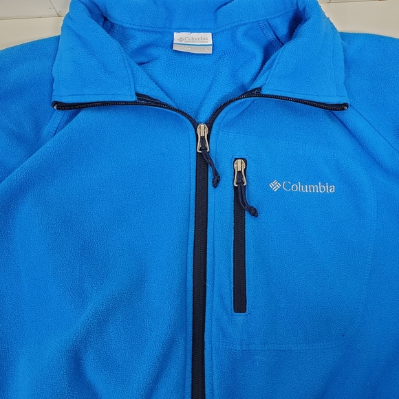 Columbia zip up Blue fleece jacket Size Large - Picture 2 of 13